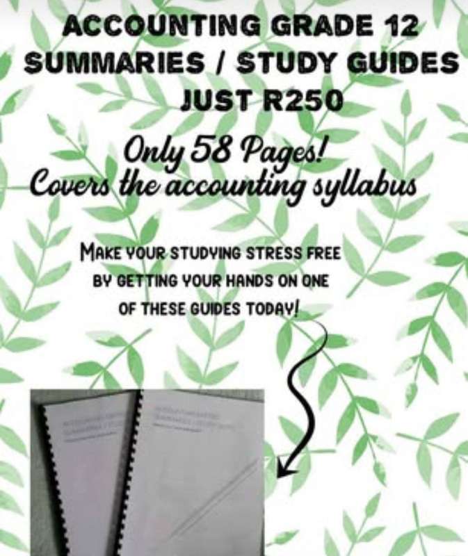 Accounting Matric Summary Guides