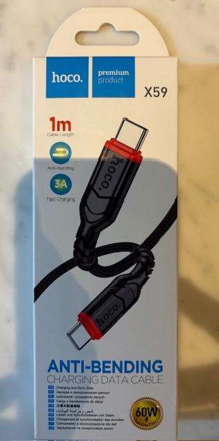TYPE C TO TYPE C PD CHARGING/DATA CABLE