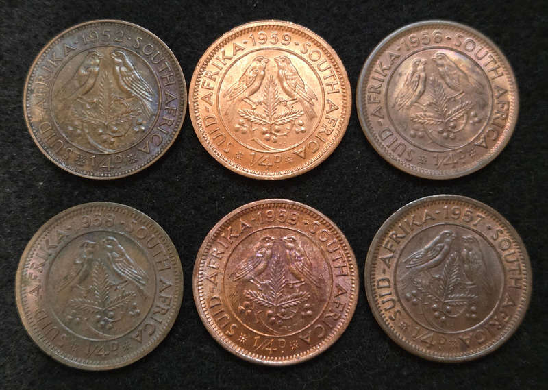 1950's Unc ¼ Pennies