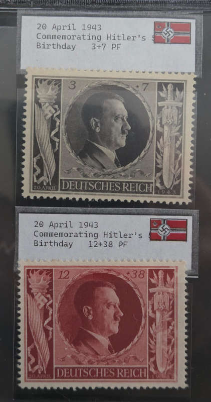 WW2 Stamps - Hitlers Birthday