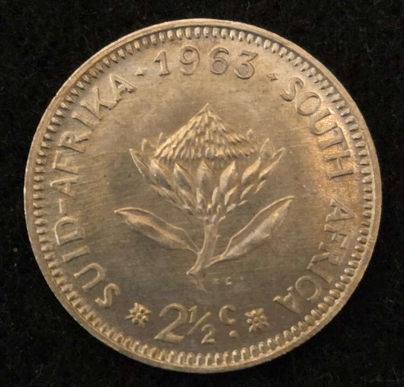 1963 Unc 2½ Cent