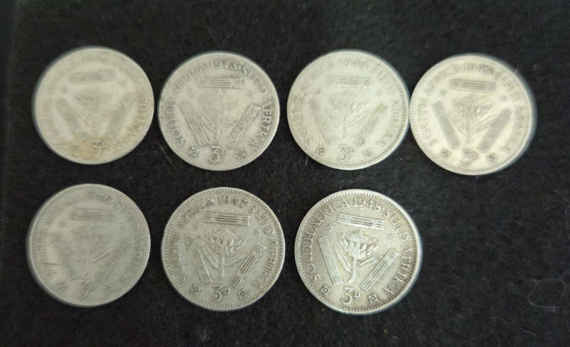 3 Pence 80% silver (lot 6)