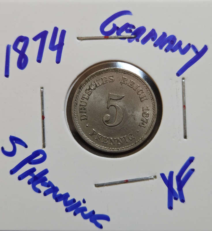 5 Phenning - 1874 Germany