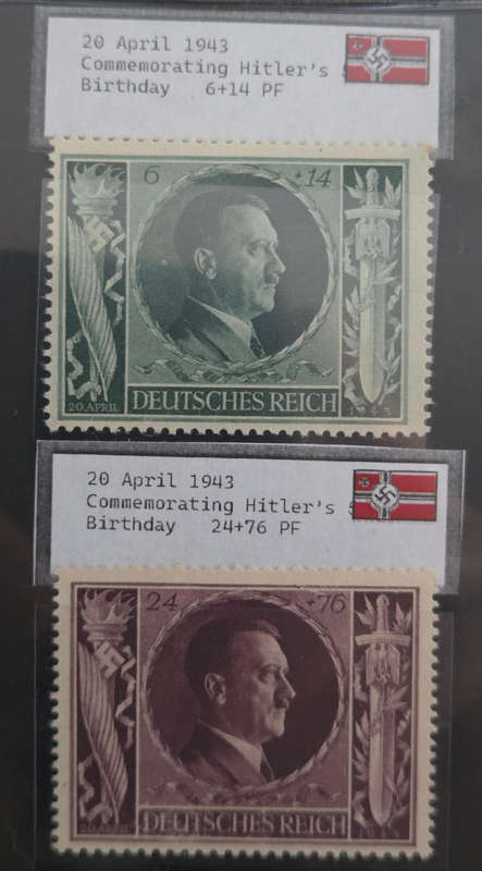 WW2 Stamps - Hitlers Birthday