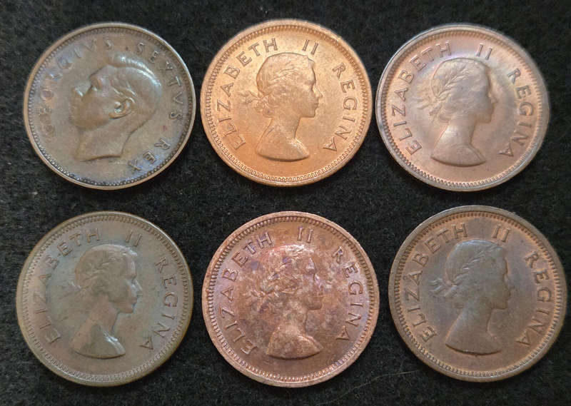 1950's Unc ¼ Pennies