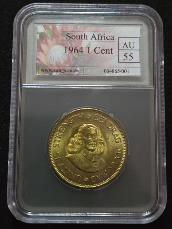Graded 1964 - 1 cent