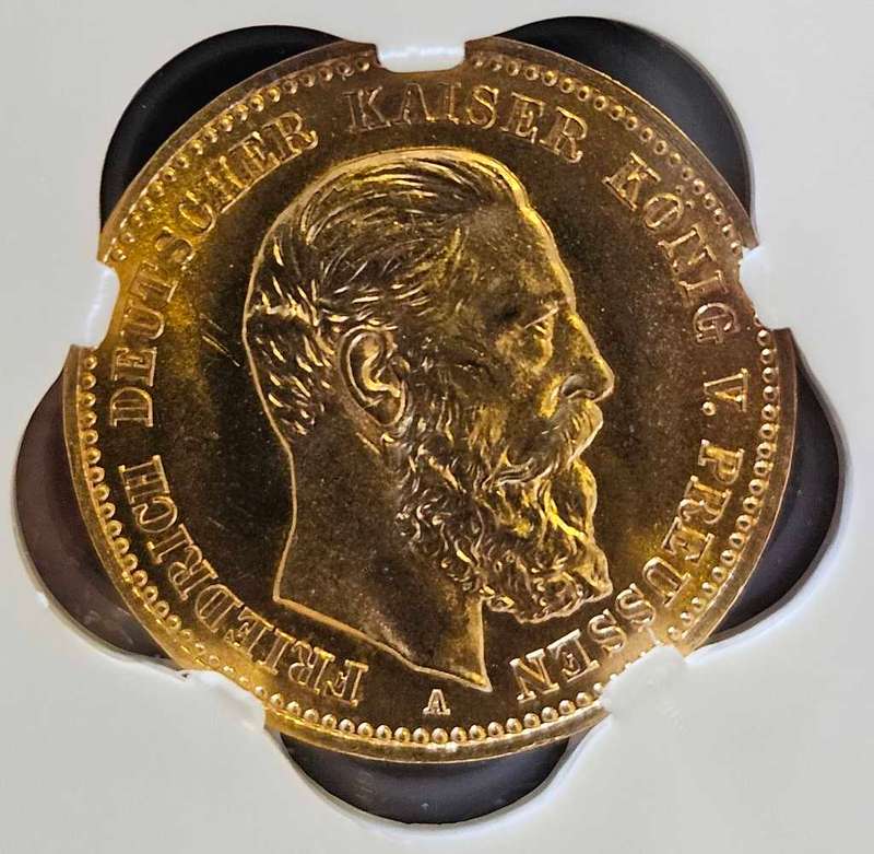 1888 German 10 Mark Gold Coin - MS66