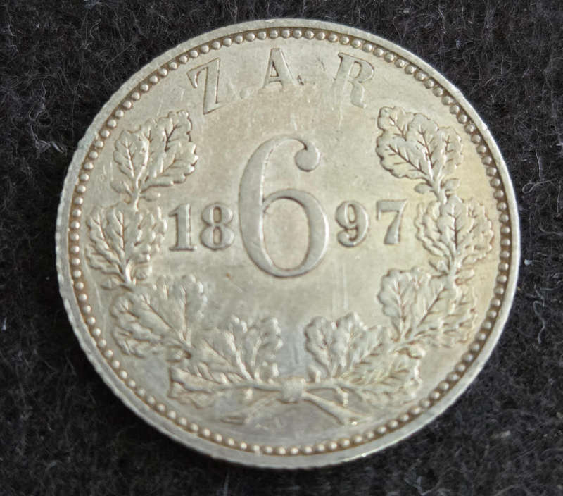 ZAR 6 Pence 1897