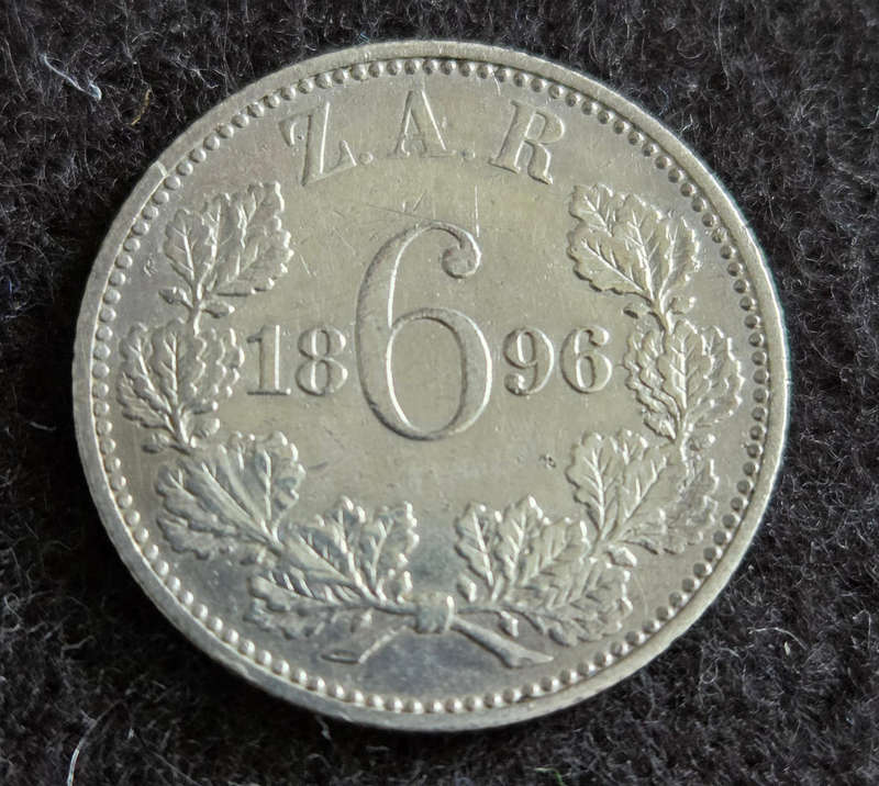 ZAR 1896 - 6 Pence (2 of 3)