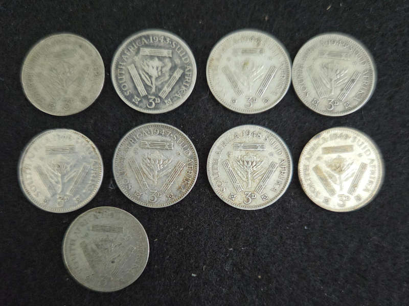 3 Pence 80% silver (lot 5)