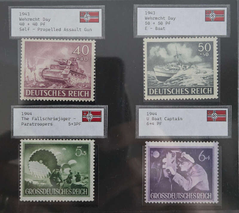 WW2 era stamps - back to back stamps set