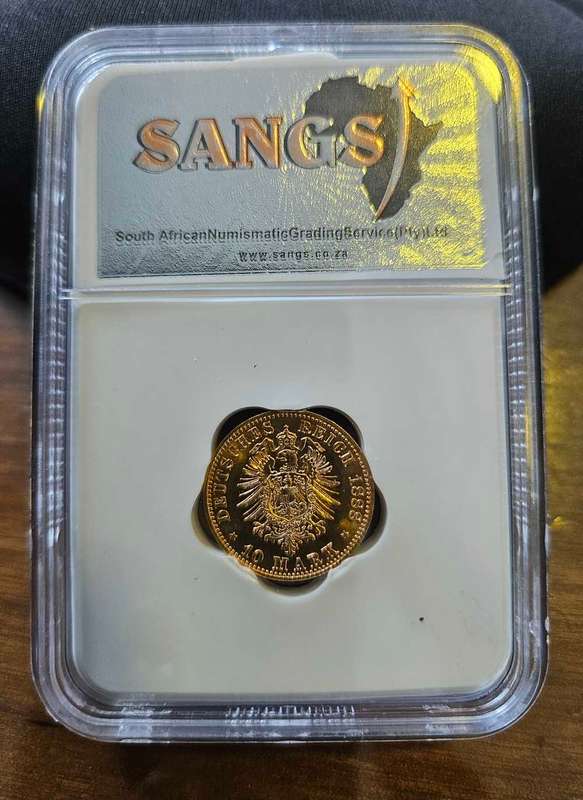 1888 German 10 Mark Gold Coin - MS66