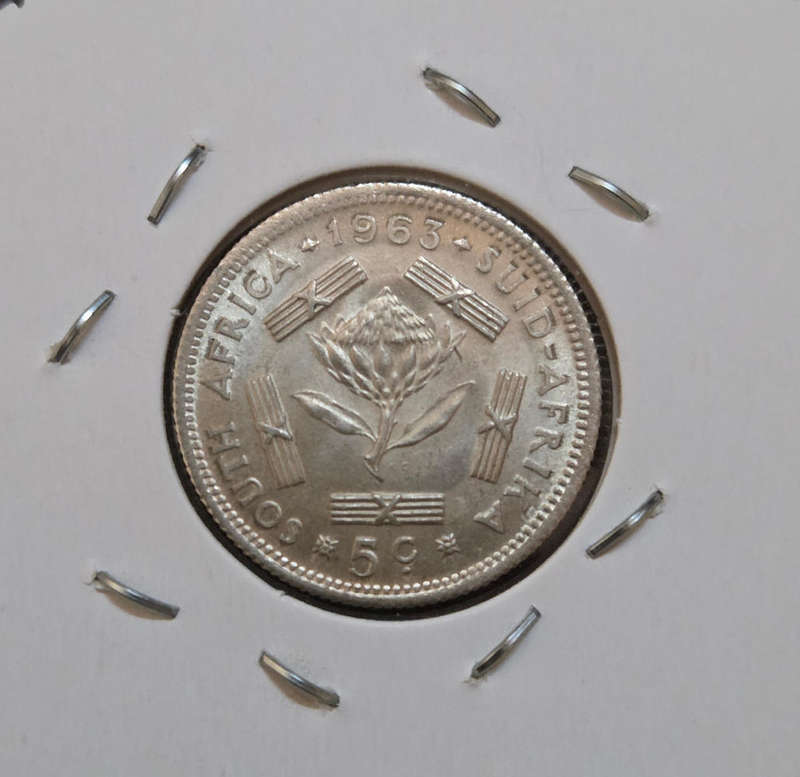 1963 - Unc 5c, stunning coin in flip