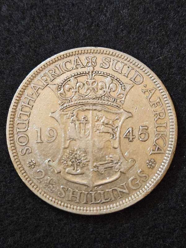 1945 - Union 2½ Shilling - 80% silver