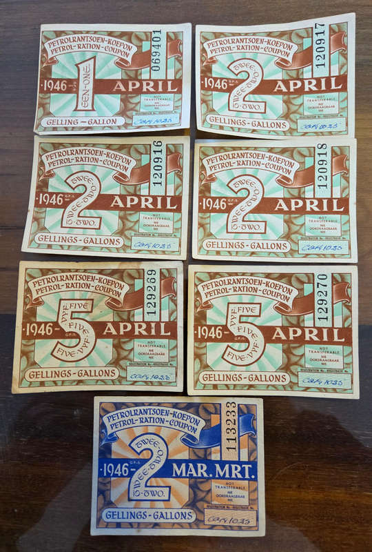 Post-WW2 Petrol- Ration-Coupon