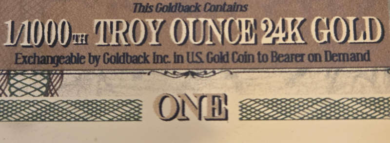 1 Goldback - Nevada
