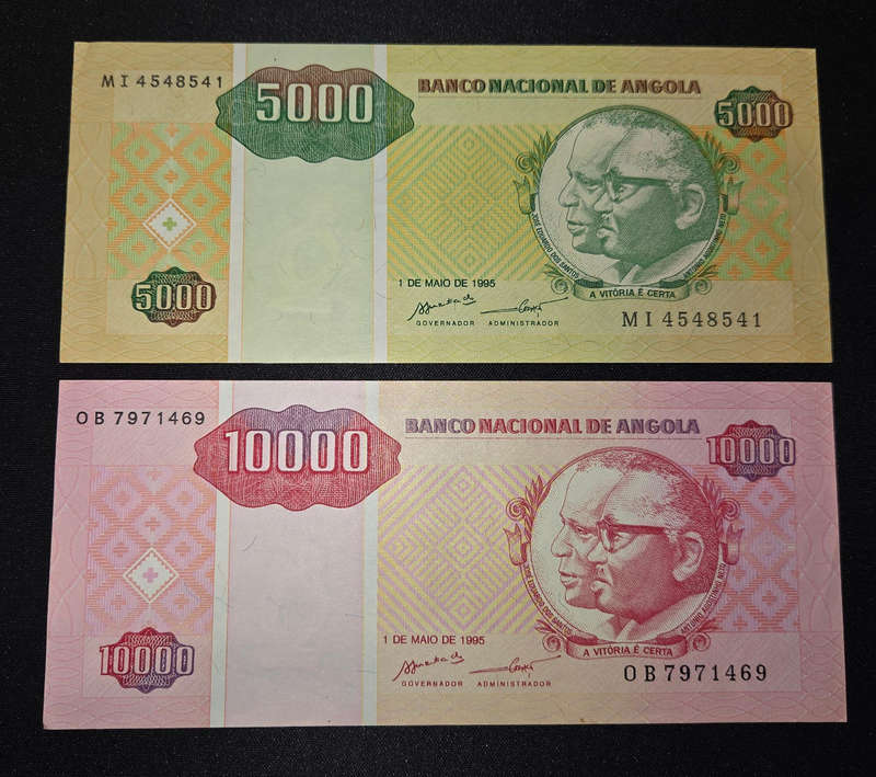 5000 & 10 000 Angolan Kwanzas
