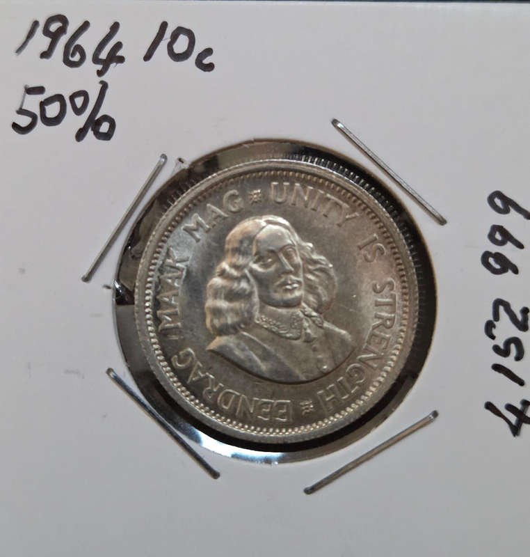 1964 Unc 10c in flip.