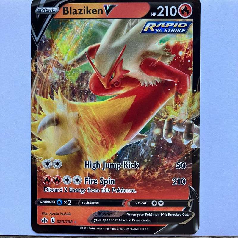Pokemon Trading Card - Blaziken V - 020 / 198 - Holo - Chilling Reign