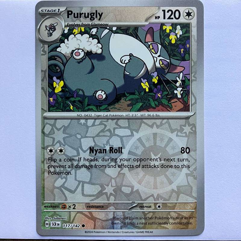 Pokemon Trading Card Game - Purugly - 117 / 142 - Stellar Crown - Reverse Holo