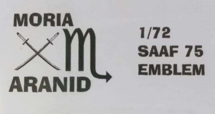 ACD Decals, SAAF 75 Emblem Badge, ACD-79, Decals, 1/72 Scale