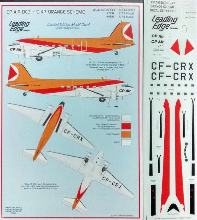 CP Air DC-3/C-47 Orange Scheme