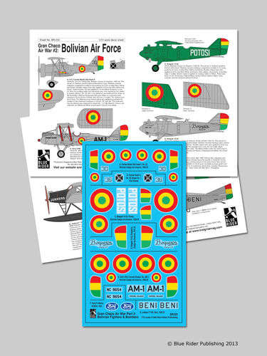 Blue Rider Publishing, BR255, Gran Chaco War: Part 2, Decals, 1/72 Scale