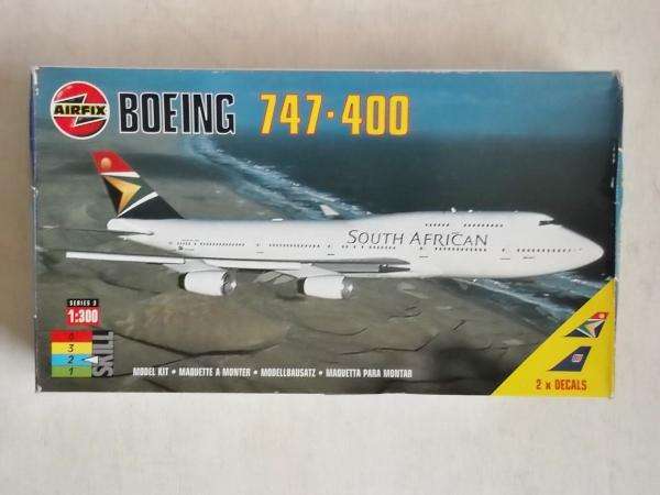 Airfix Model, "South African" Boeing 747-400 Model Kit # 03185 1:300 Scale