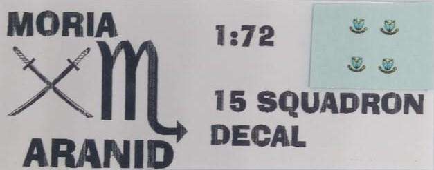 ACD Decals, 15 Sqd Badge,  ACD-07,  Decals,  1/72 Scale