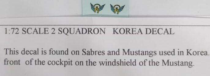 ACD Decals, SAAF 2 Squadron Korea Badge, ACD-17, 1/72 Scale