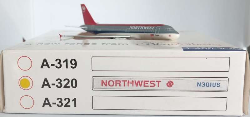 AeroClassics, (Baby-Bus) Northwest Airlines A320 1:400 N338NW
