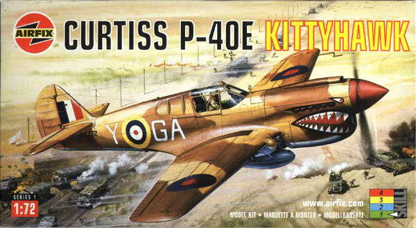 Airfix Model, Curtiss P-40E Kittyhawk  No. 01038 | 1:72