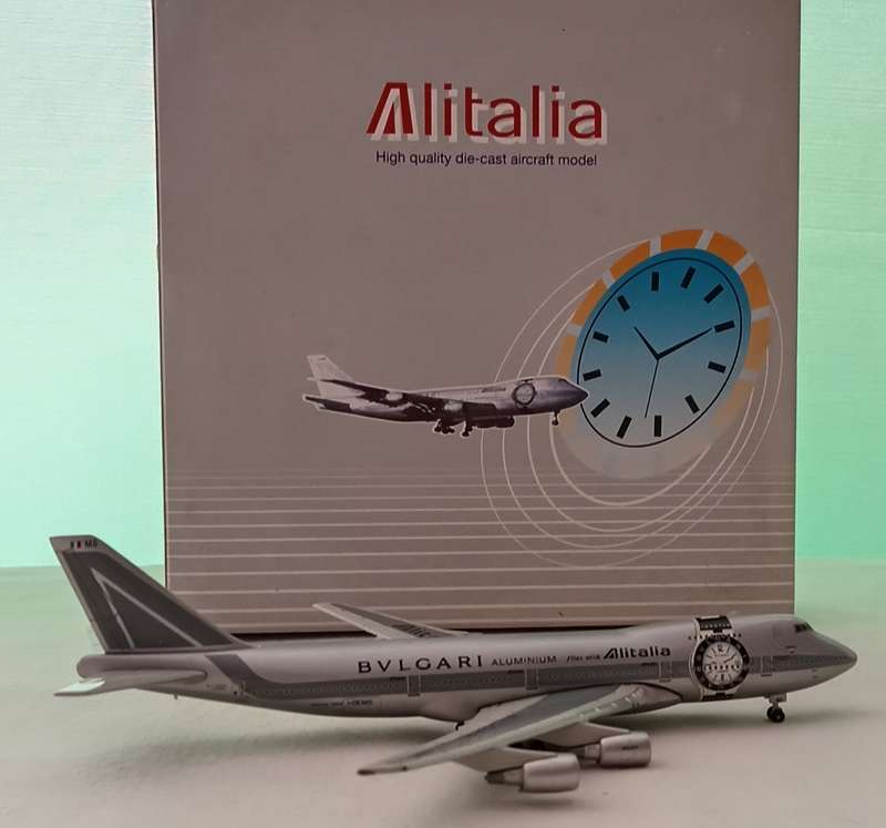 Tucano Lines, ALITALIA BVLGARI B747-234B Reg#I-DEMS  1/1:400 Scale Diecast Model  84023001