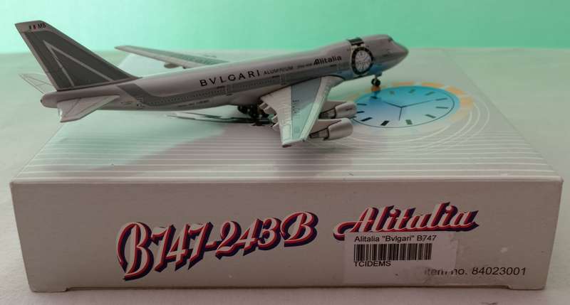 Tucano Lines, ALITALIA BVLGARI B747-234B Reg#I-DEMS  1/1:400 Scale Diecast Model  84023001
