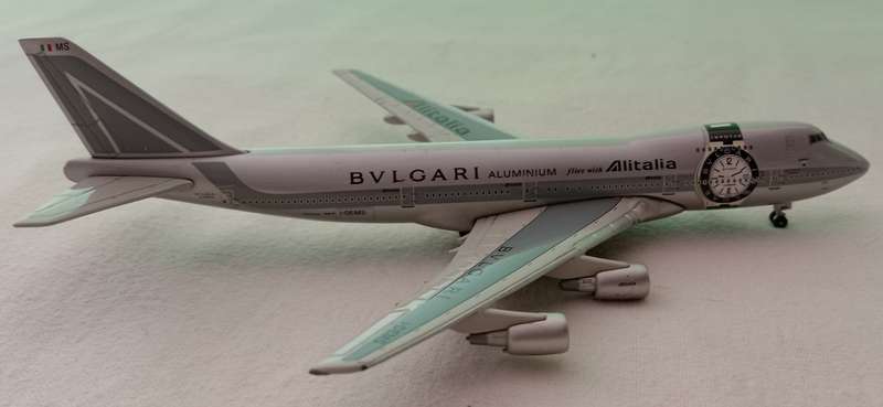Tucano Lines, ALITALIA BVLGARI B747-234B Reg#I-DEMS  1/1:400 Scale Diecast Model  84023001