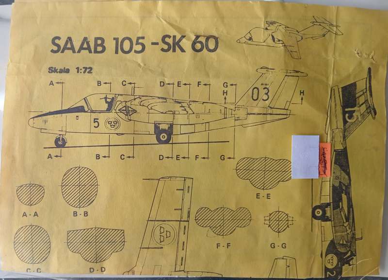 Arne Andersson, SAAB 105-SK 60 Vacuum Kit 1/72 Scale In Bag