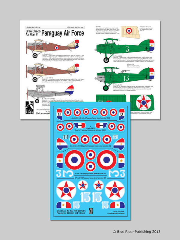 Blue Rider Publishing,  Gran Chaco Air War, Paraguayan Bombers and Transports 1928-35 BR250 1/72