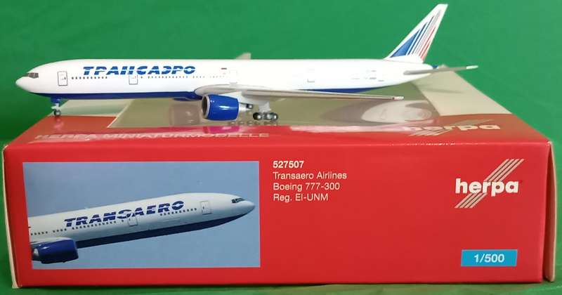 Herpa Wings, Boeing 777-300 Transaero - 1/500 Sale (HW527507)
