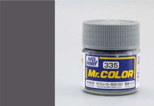 Mr. Color, C335 Medium Sea Grey BS381C/637 (Semi-Gloss) (10ml)