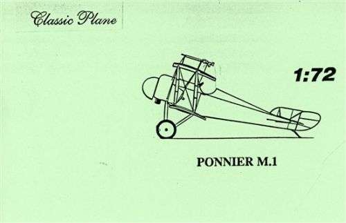 Classic Plane Ponnier M.1  1:72 Scale