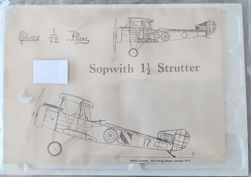 Classic Plane, Sopwith 1 ½ Strutter  No.  1:72 Scale