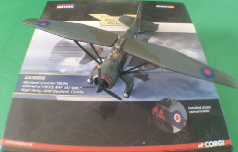 Corgi Aviation, Westland Lysander Mk IIIa RAF 161 Sqn IWM Duxford AA36806 1/72 Scale