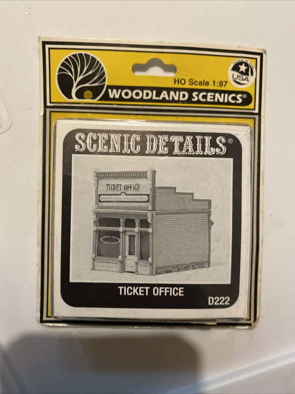 Woodland Scenics, Ticket Office, Metal Building Kit, D-222 HO Scale
