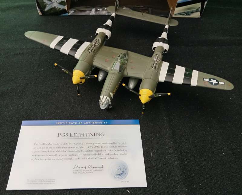 P38 Lightning B11B612 Franklin Mint  1,48 Armour Collection