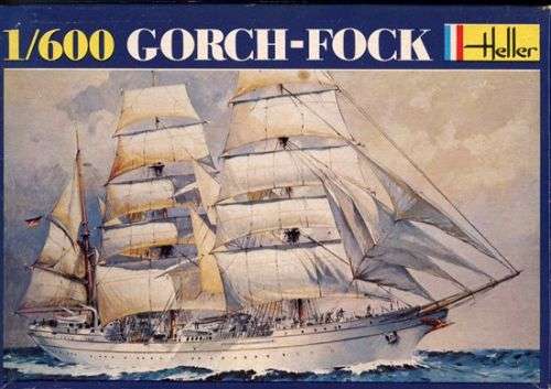 Gorch Fock Vintage Antique Sailing Ship Heller| No. 059 | 1:600 Scale Model Kit