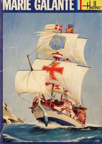 Marie Galante Vintage Antique Sailing Ship Heller| No. 065 | 1:500 Scale Model Kit