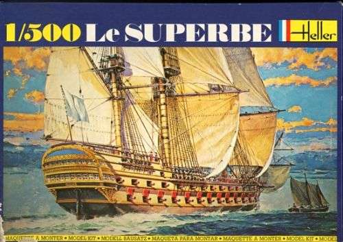 Le Superbe Vintage Antique Sailing Ship Heller| No. 067 | 1:500 Scale Model Kit