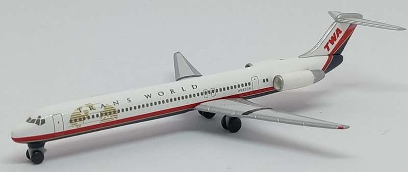 Herpa Wings, TWA - Trans World Airlines, Boeing MD-83, Reg. N9630A, 507646, 1,500 Scale