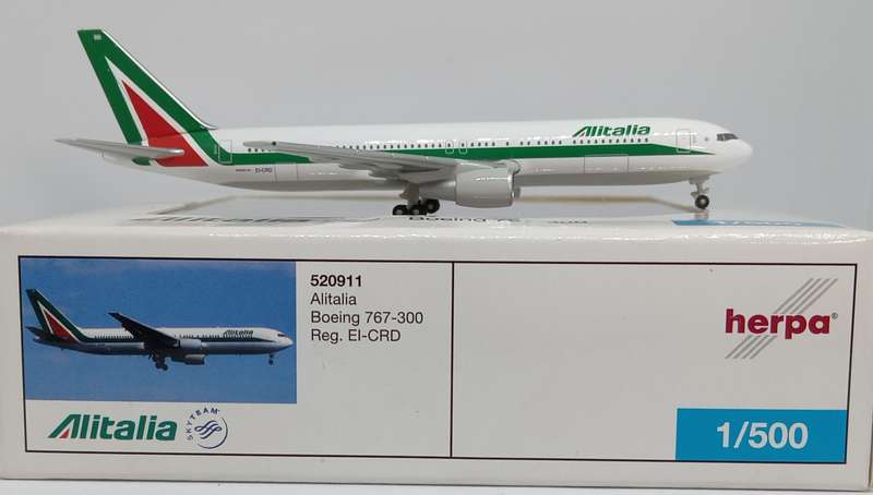 Herpa Wings, Alitalia Boeing 767-300 1:500 EI-CRD 520911
