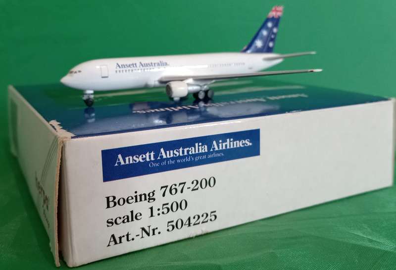 Herpa Wings, Ansett Australia Airlines, Boeing 767-200, 504225, 1,500 Scale - Very RARE